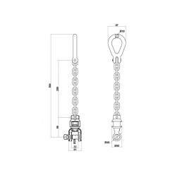 Swivel Shackle with Chain