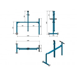 Fiberglass Cutting Stand Including Hack Saw