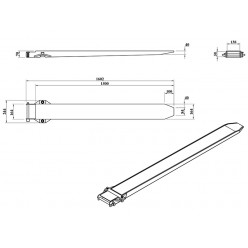 Fork Extensions - Heavy Duty 1500 (pair)