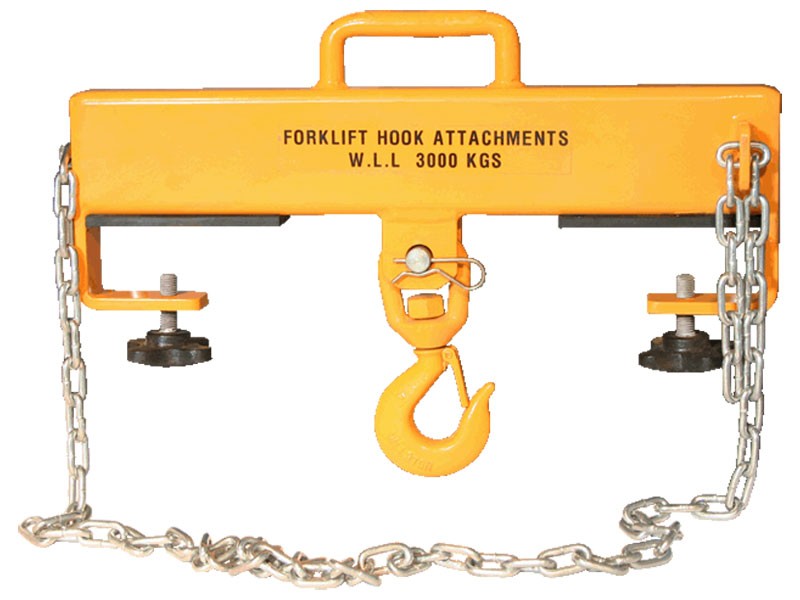 Global Industrial 988986 Double Fork Forklift Hook Attachment, Swivel
