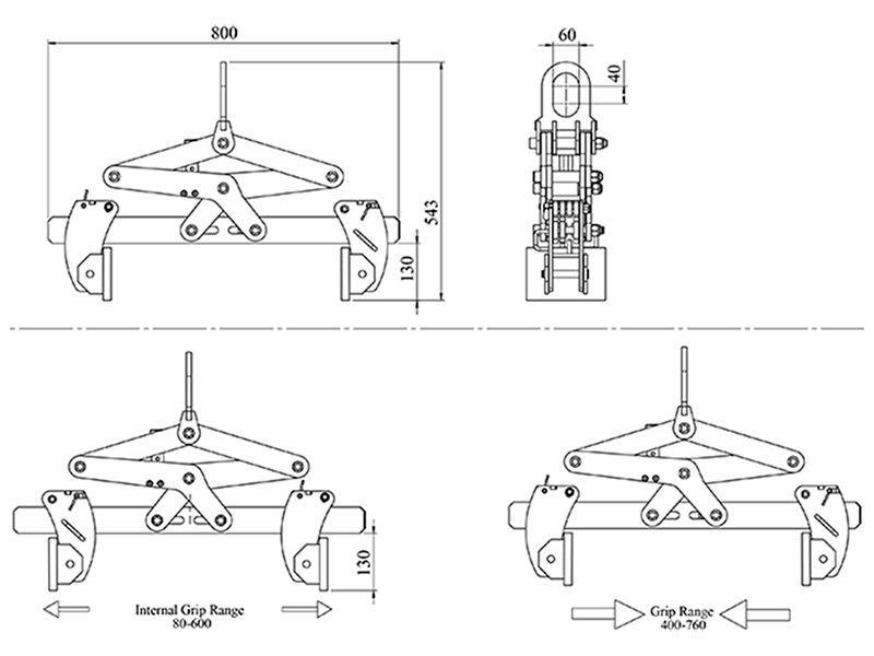 Block & Slab Lifters Versa Block Clamp 600