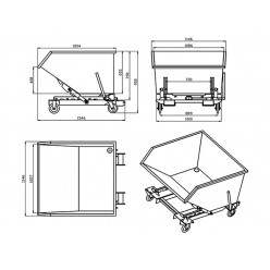 Waste Bin 620 PC (Powder Coated) 3mm